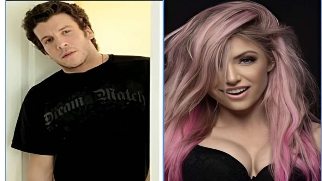 Mike Adriano and a woman, both with vibrant pink hair, showcasing their unique hairstyles and expressions